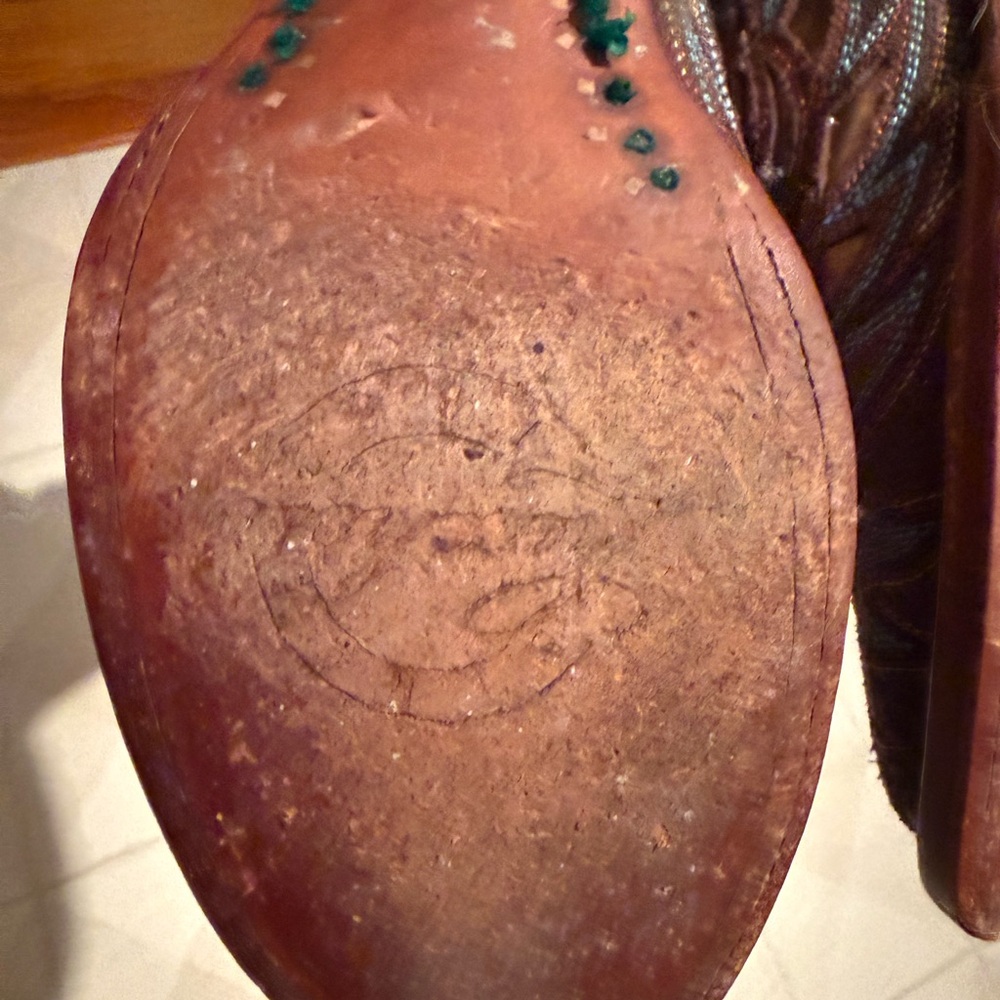 Lucchese Dark Brown Leather Boots - Picture 14 of 16